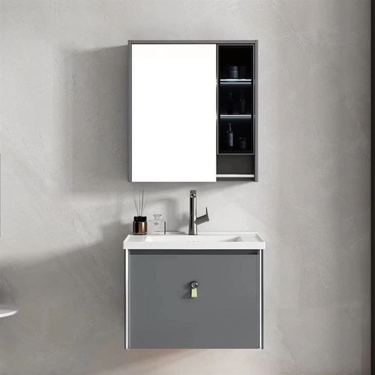 bathroom cabinet with mirror inside